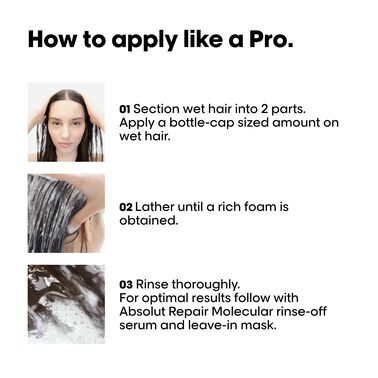 L'Oréal Professionnel Absolut Repair Molecular Sulfate-Free Shampoo 300ml - Absolut Repair Molecular | L'Oréal Partner Shop