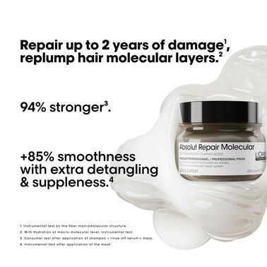 L'Oréal Professionnel Absolut Repair Molecular Deep Repairing  Cream Mask 250ml - L'Oréal Professionnel | L'Oréal Partner Shop