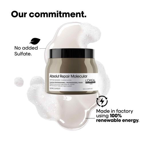 L'Or&eacute;al Professionnel Absolut Repair Molecular Deep Repairing  Cream Mask 500ml - Festive Scheme | L'Or&eacute;al Partner Shop