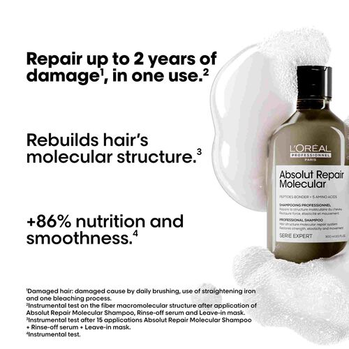 L'Or&eacute;al Professionnel Absolut Repair Molecular Sulfate-Free Shampoo 300ml - Festive Scheme | L'Or&eacute;al Partner Shop